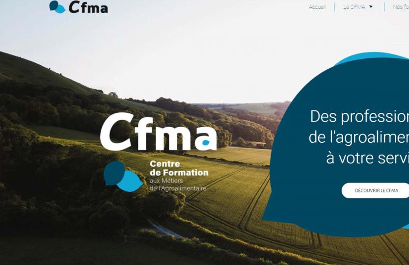Nouveau site web CFMA, Centre de Formation aux Métiers de l'Agroalimentaire