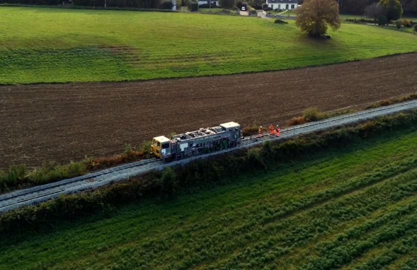 Fin de la première phase des travaux de rénovation de la ligne de fret ferroviaire entre Vitré et Gérard (35)