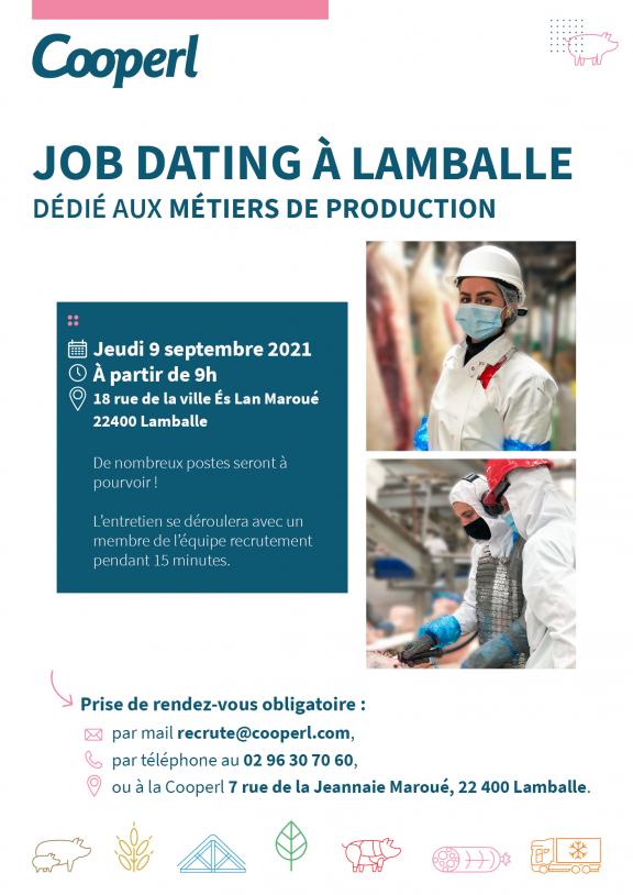 Job dating Cooperl métiers production Lamballe Cotes d'Armor Bretagne