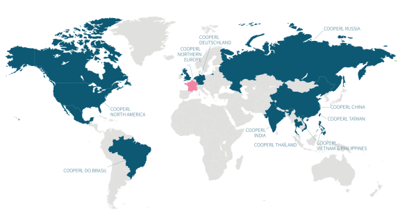 Carte export Cooperl international