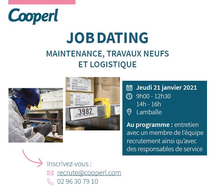 Le 3ème job dating Cooperl jeudi 21 janvier 2021