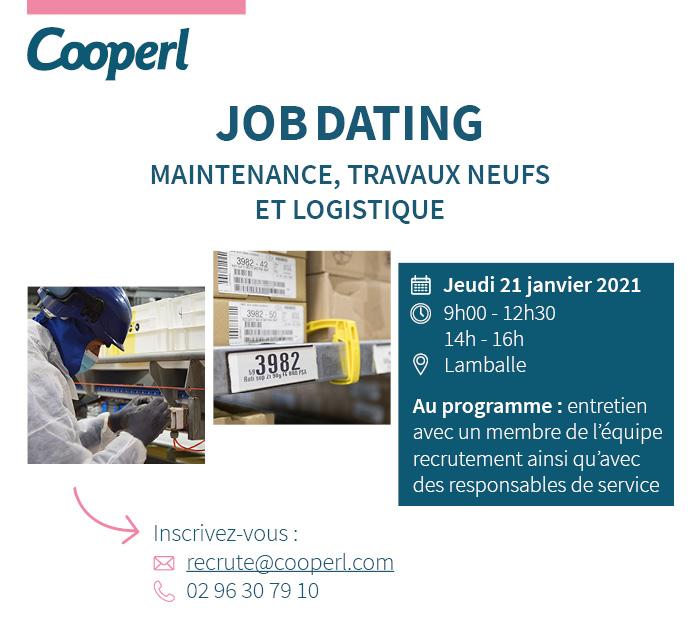 Le 3ème job dating Cooperl jeudi 21 janvier 2021