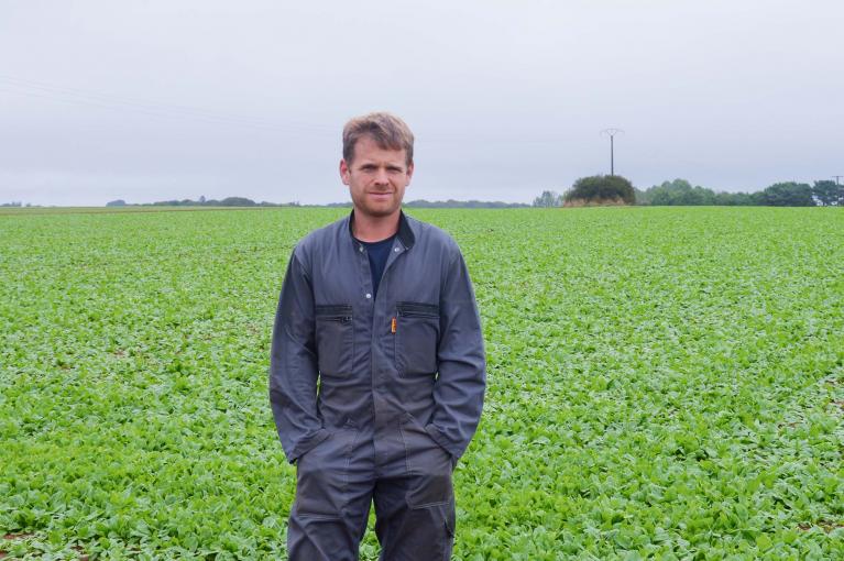 Thomas Thaeron, éleveur et adhérent Cooperl en Bretagne en France