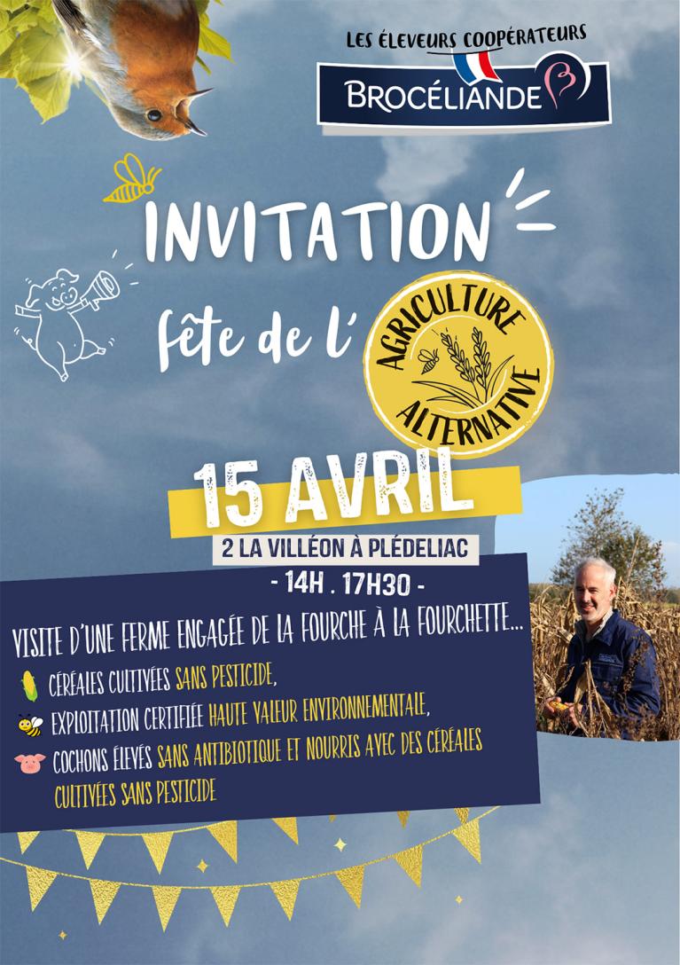invitation fete de l'agriculture alternative le 15 avril 2023
