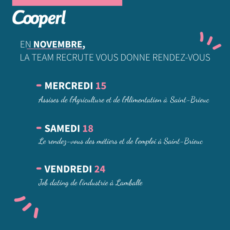 evenements cooperl recrutement novembre 2023 cotes d armor